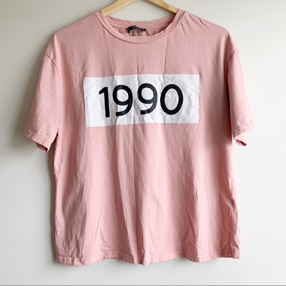 SHEIN | Pink 1990 Short Sleeve T-Shirt